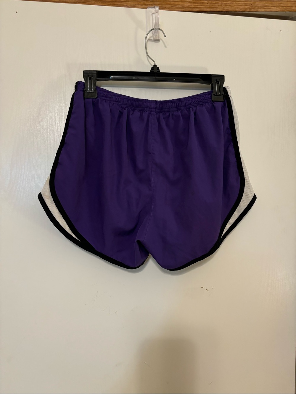 Nike Purple Athletic Running Shorts with White Mesh Trim - Picture 2 of 2